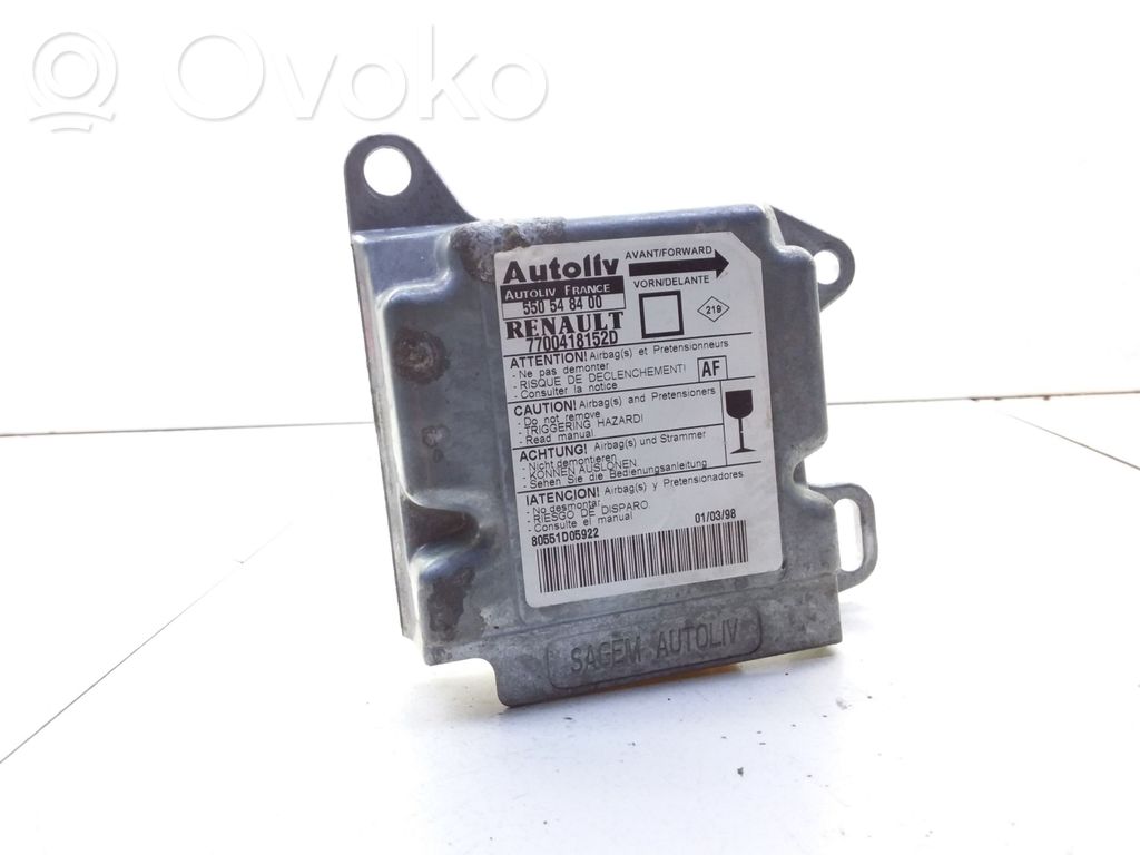 Renault Megane I Airbag control unit/module 
