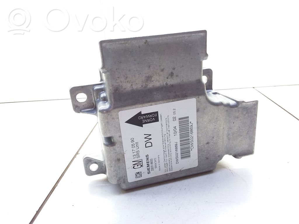 Opel Vectra C Airbag control unit/module 