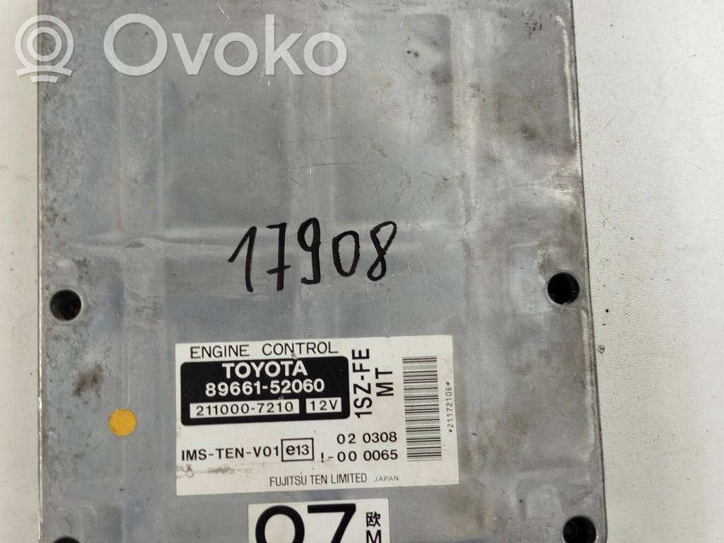 Toyota Yaris Verso Engine control unit/module 