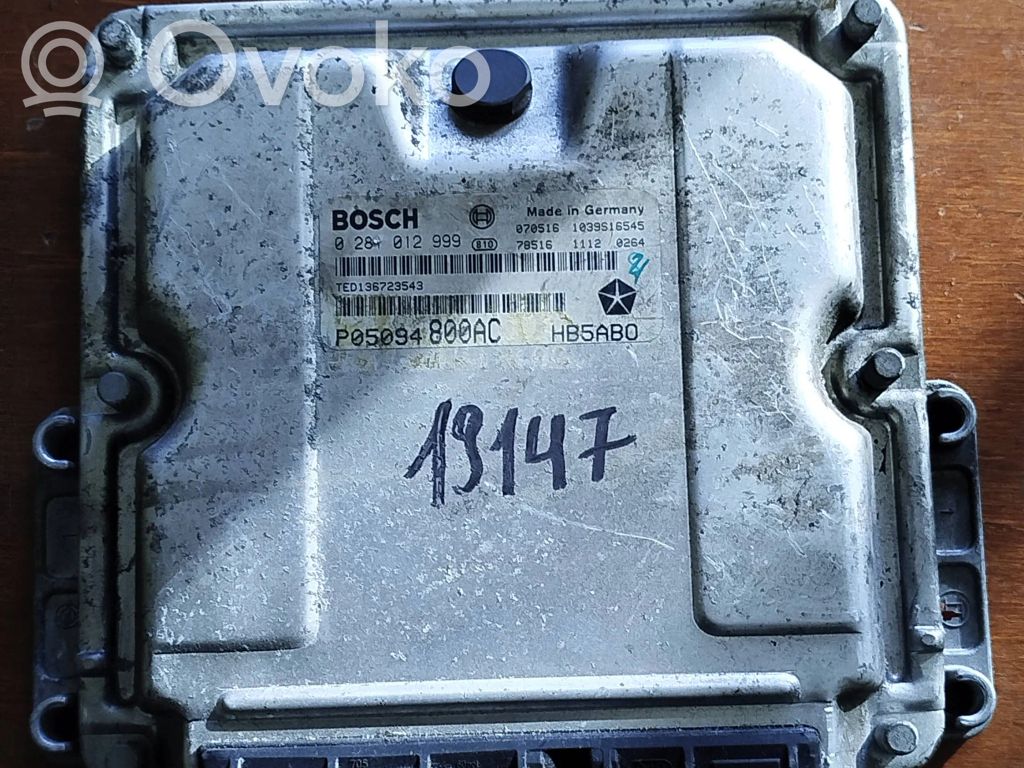 Chrysler Grand Voyager V Engine control unit/module 