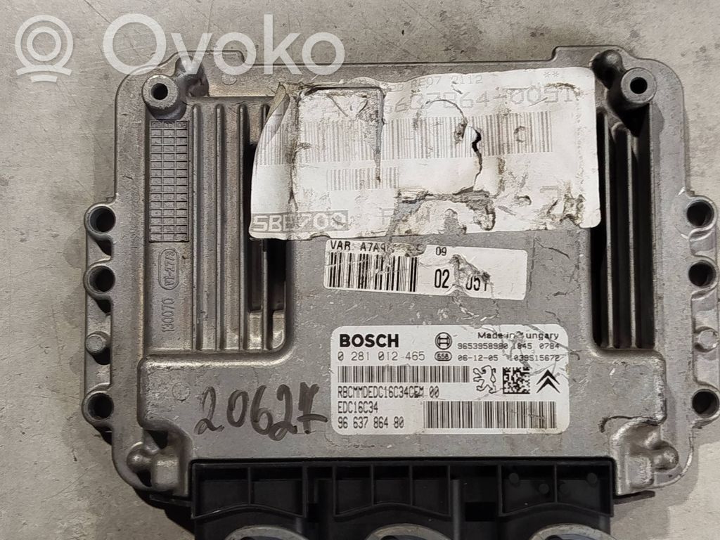 Peugeot 207 Engine control unit/module 