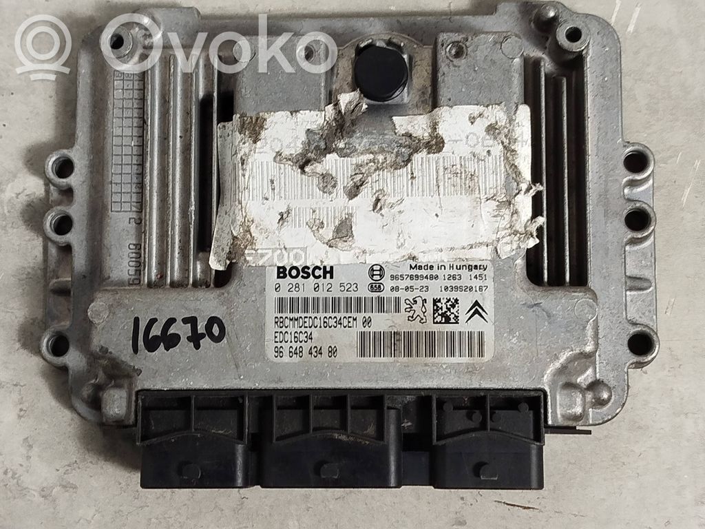 Peugeot 207 Engine control unit/module 