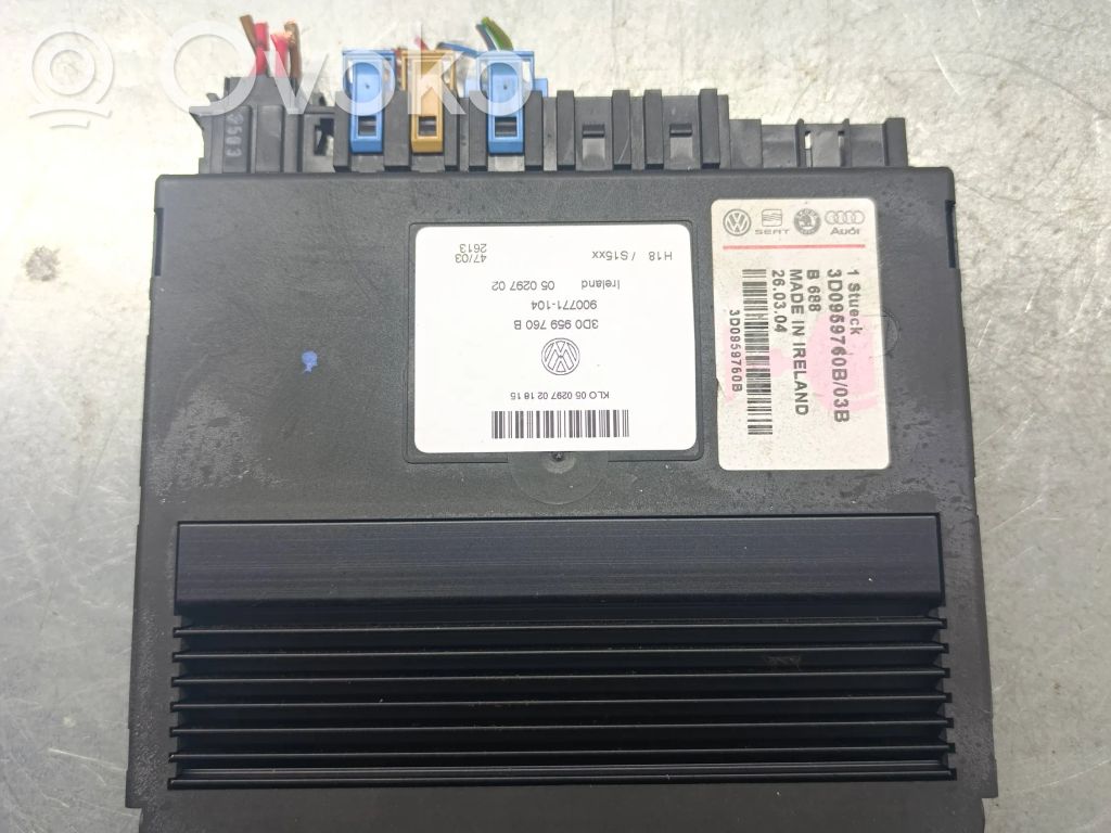 Module de commande de siège   3D0959760B