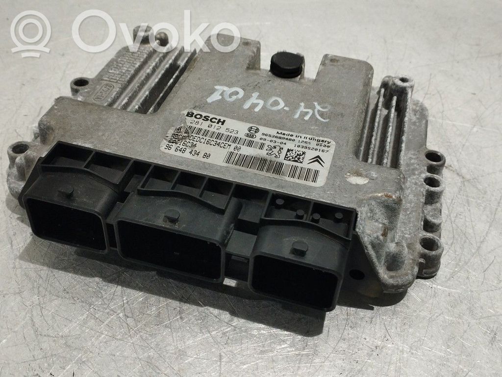 Motorsteuergerät/-modul   9664843480,0281012523,9657699480,EDC16C34