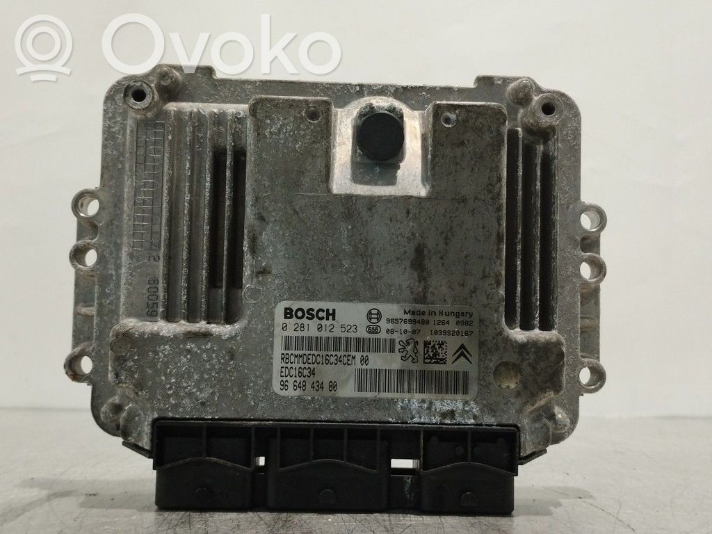 Engine control unit/module   9664843480,0281012523,9657699480,EDC16C34
