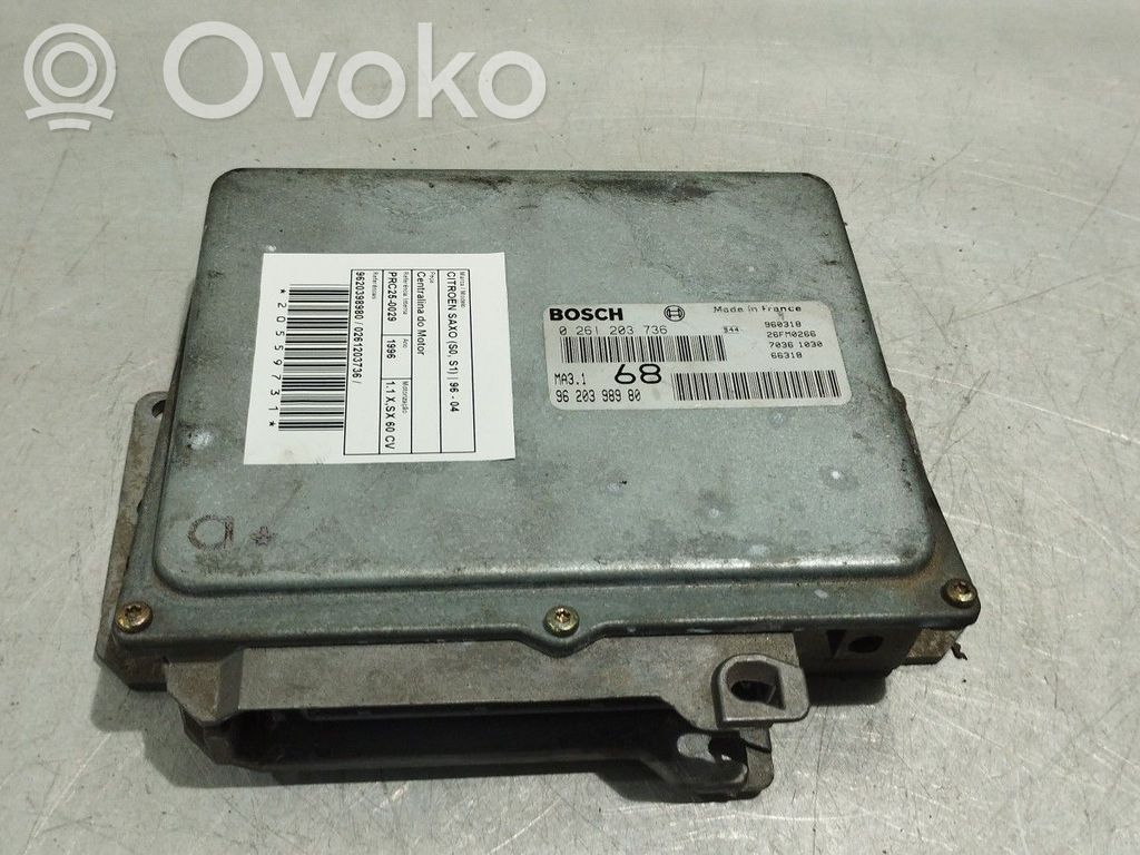 Engine control unit/module   9620398980,0261203736,MA31