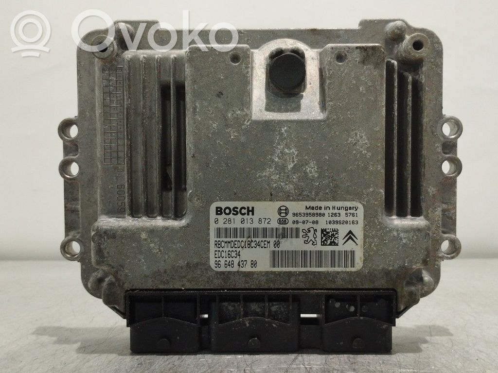 Unidad de control/módulo del motor   9664843780,0281013872,9653958980,EDC16C34