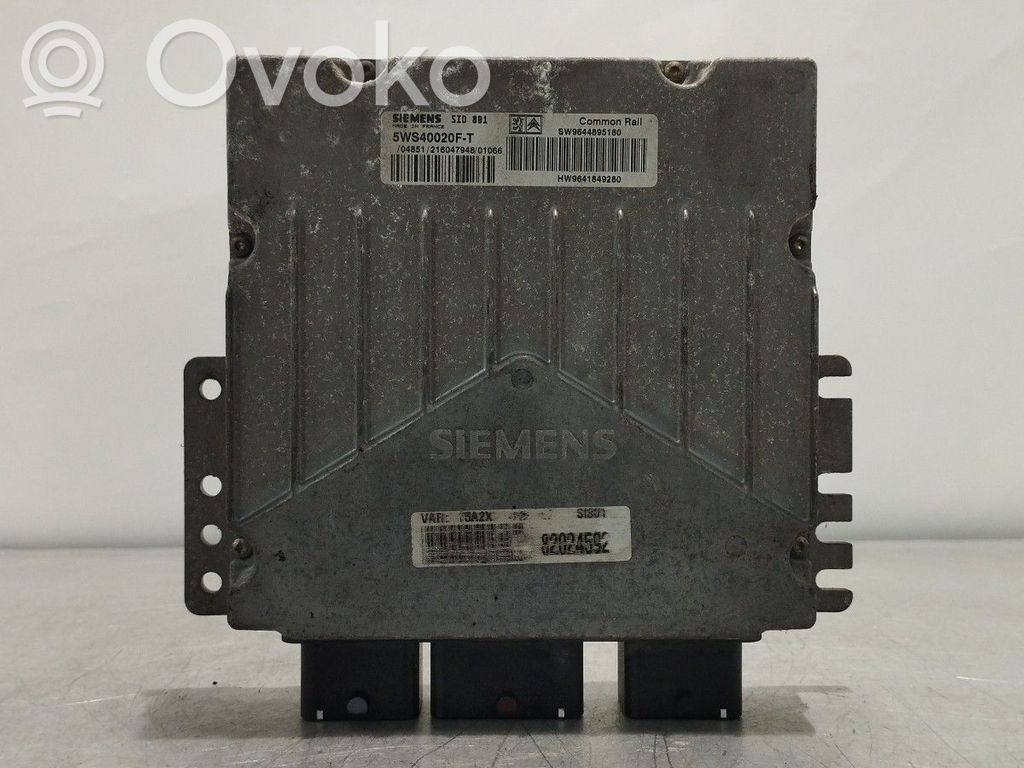 Engine control unit/module   9644895180,5WS40020F,9641849280,SID801