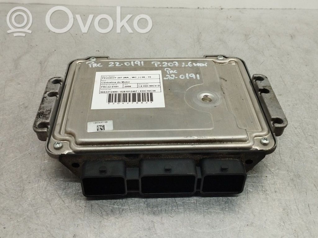 Centralina/modulo del motore   9662212480,0281012467,EDC16C34