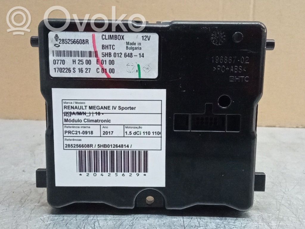 Panel klimatyzacji   285256608R,5HB01264814