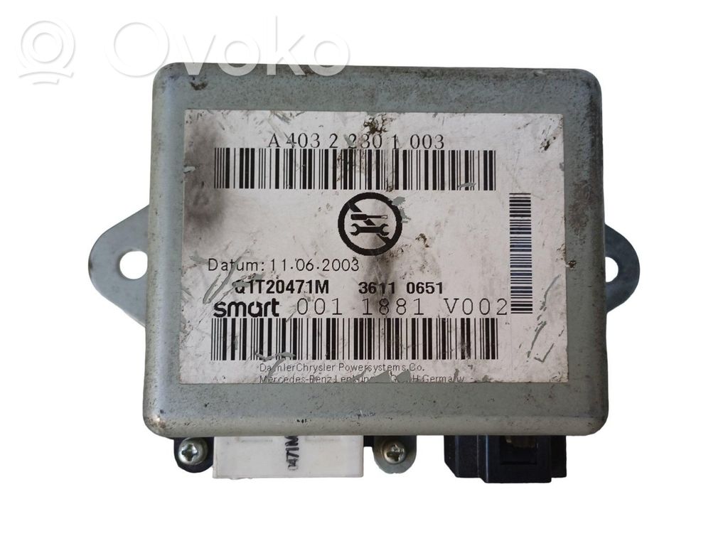 Smart ForTwo I Power steering control unit/module 