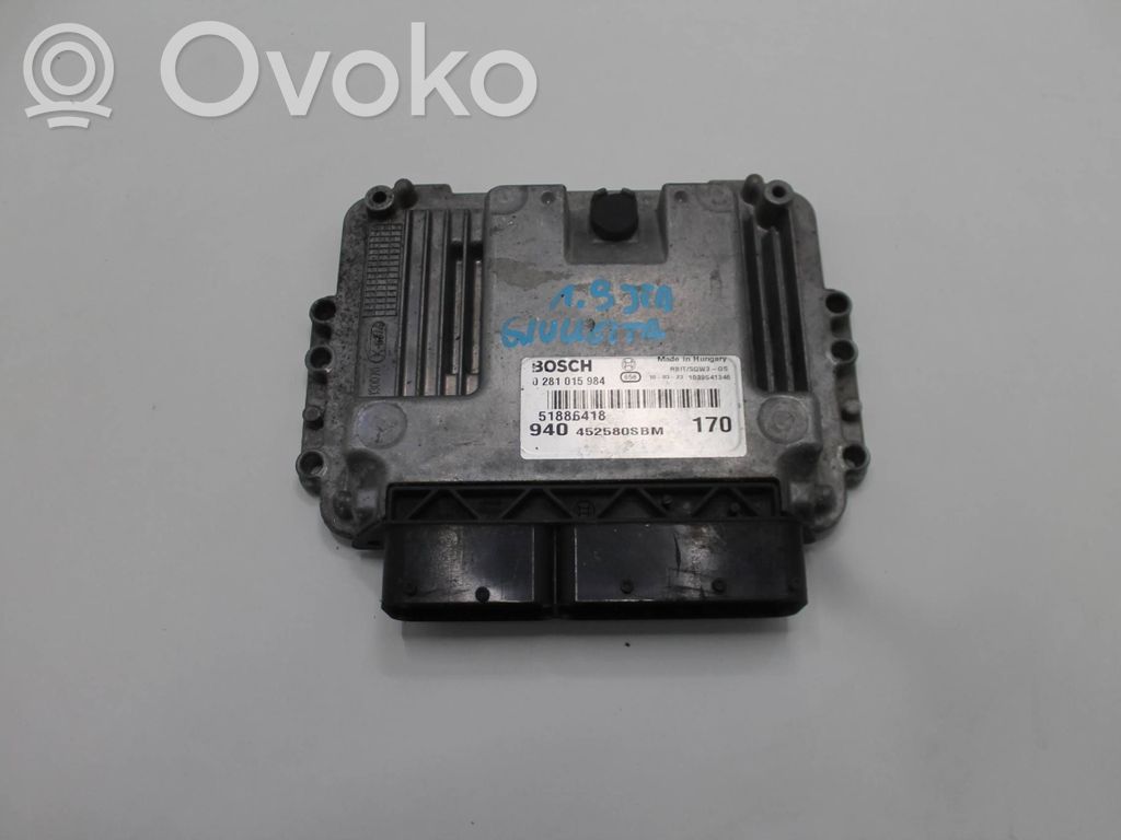 Engine control unit/module   0281015984,51886418,452580SBM