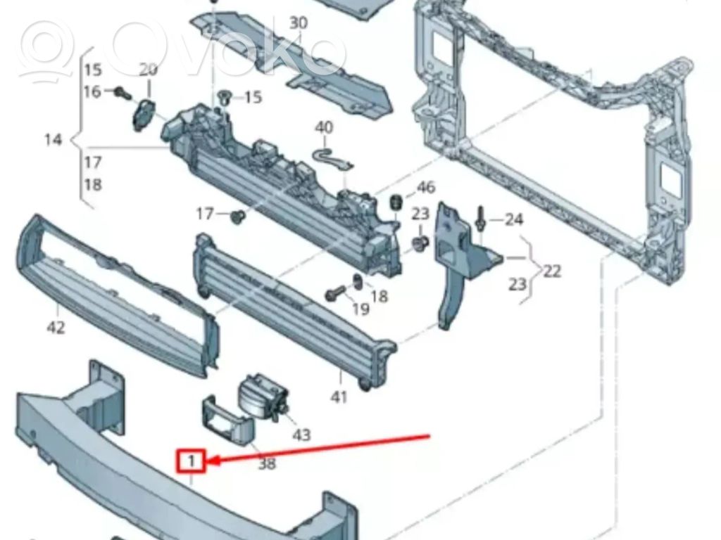 Audi e-tron Front bumper cross member 