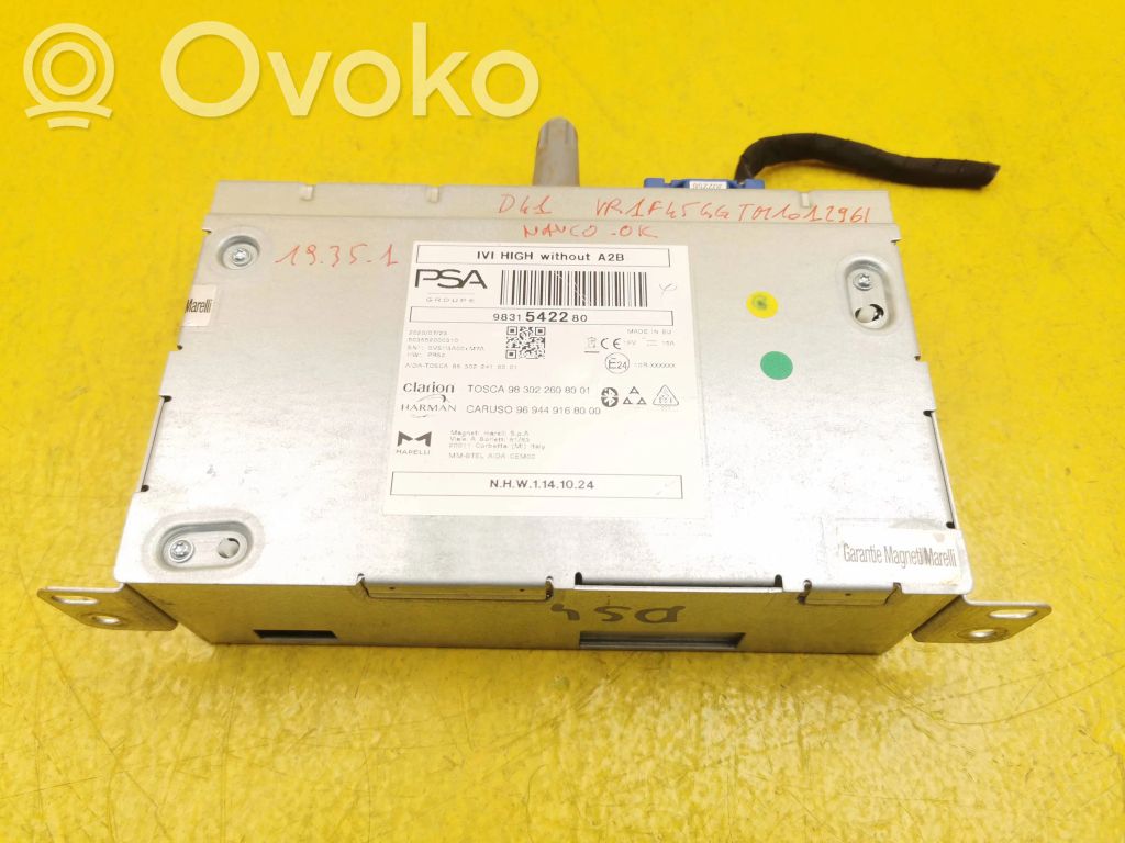 Citroen DS4 Unitate principală radio/CD/DVD/GPS 