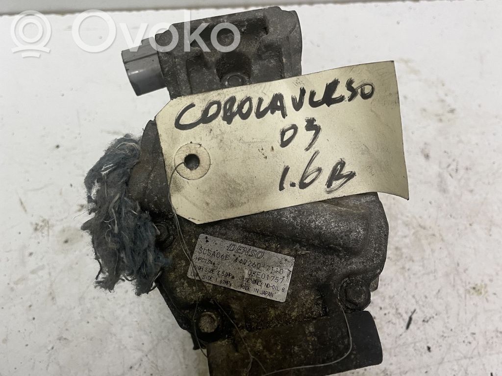 Toyota Corolla Verso E121 Compresor (pompă) aer condiționat (A/C) 