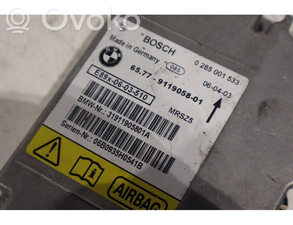Unidad de control/módulo del Airbag   911905801