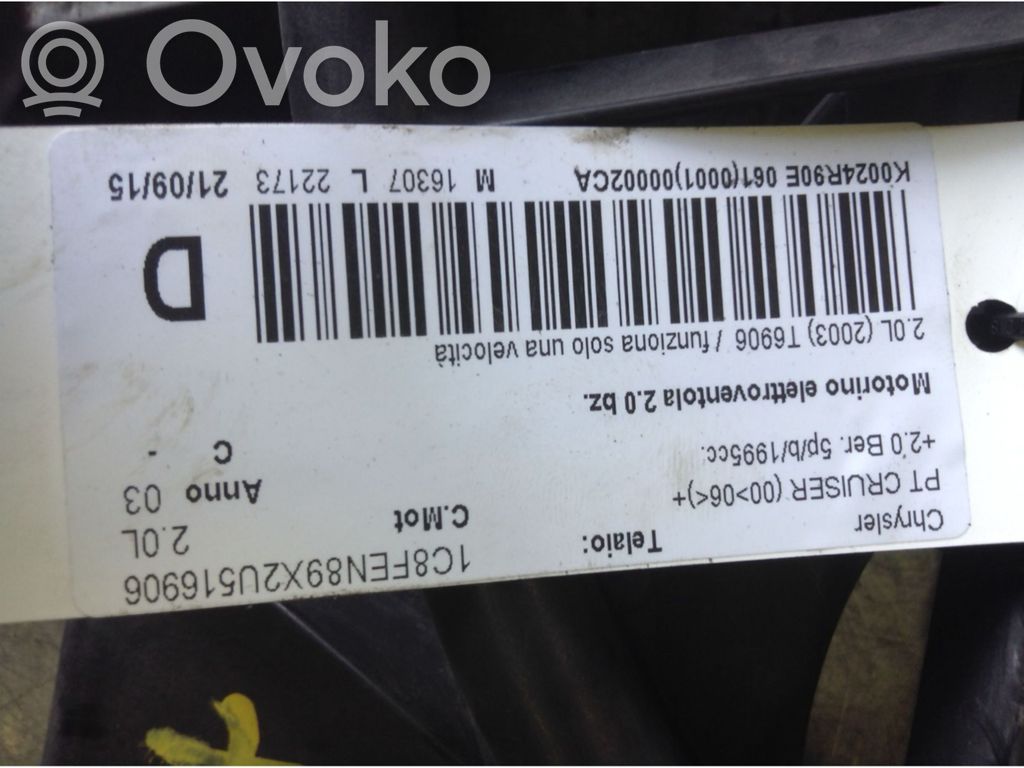 Chrysler PT Cruiser Elektryczny wentylator chłodnicy 