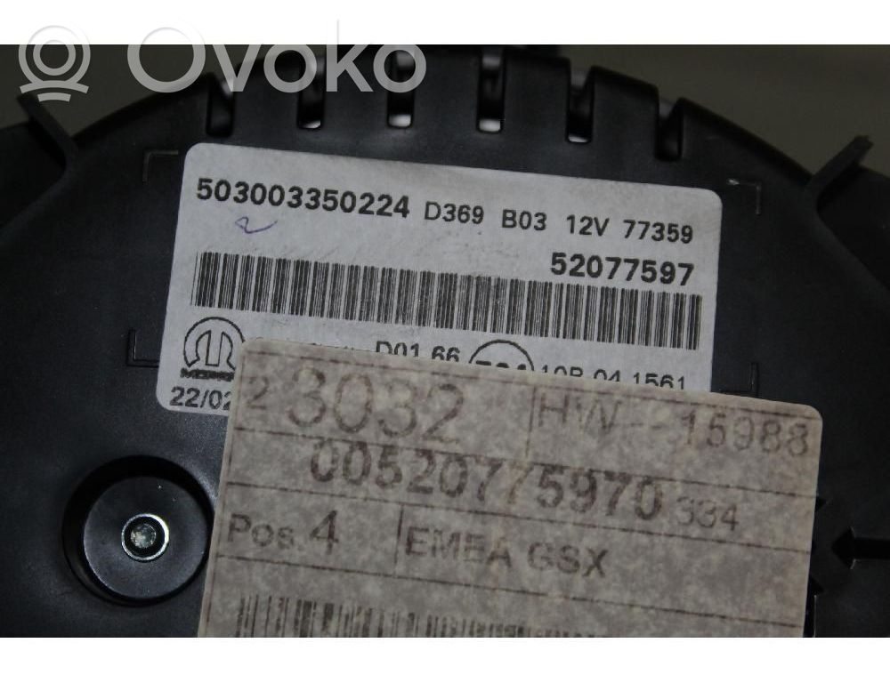 Fiat 500X Nopeusmittari (mittaristo)
