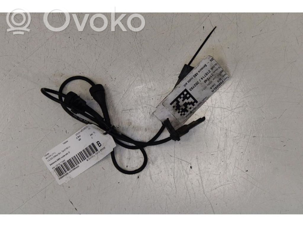 Nissan Micra K14 Sensore velocità del freno ABS