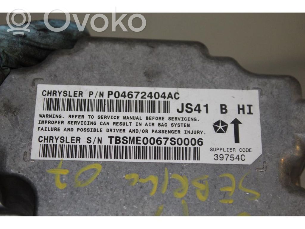 Chrysler Sebring (JS) Airbag control unit/module 