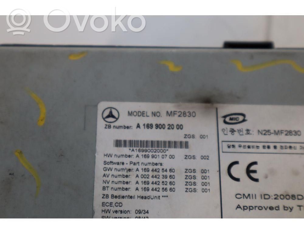 Mercedes-Benz B W245 Unitate principală radio/CD/DVD/GPS