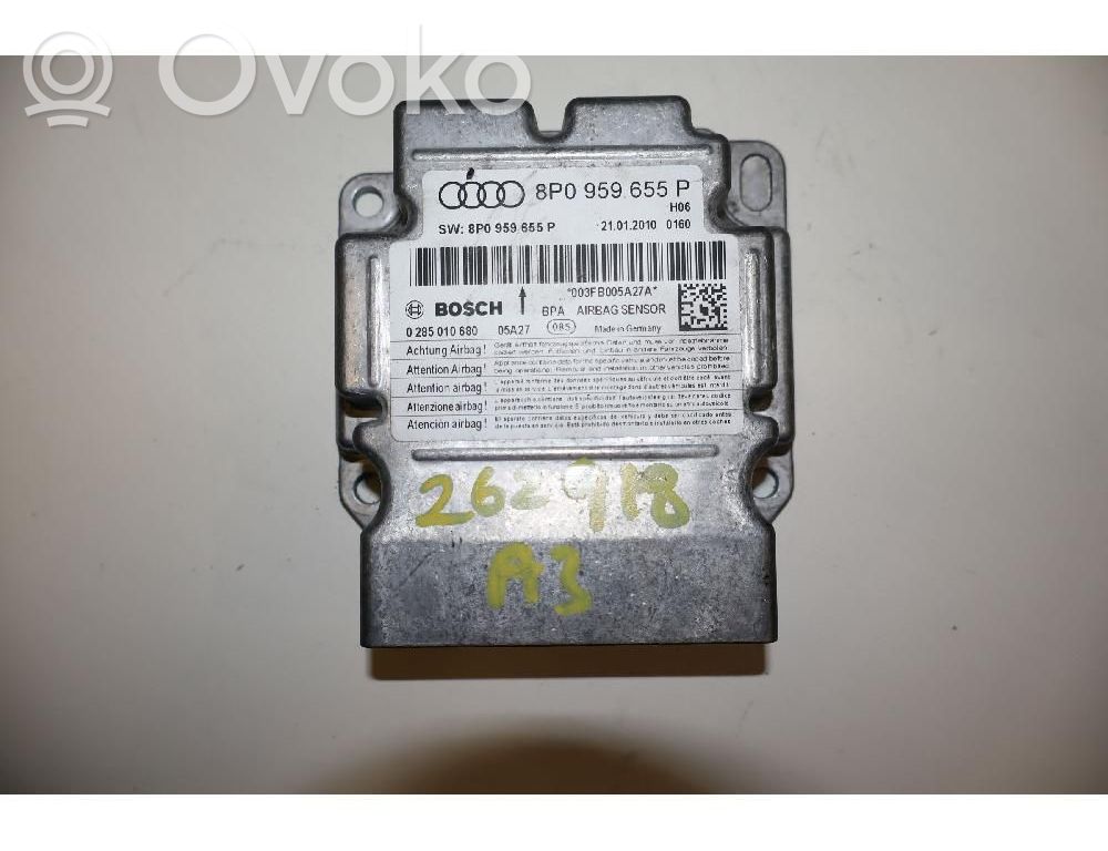 Audi A3 S3 8P Unitate/modul de comandă airbaguri 
