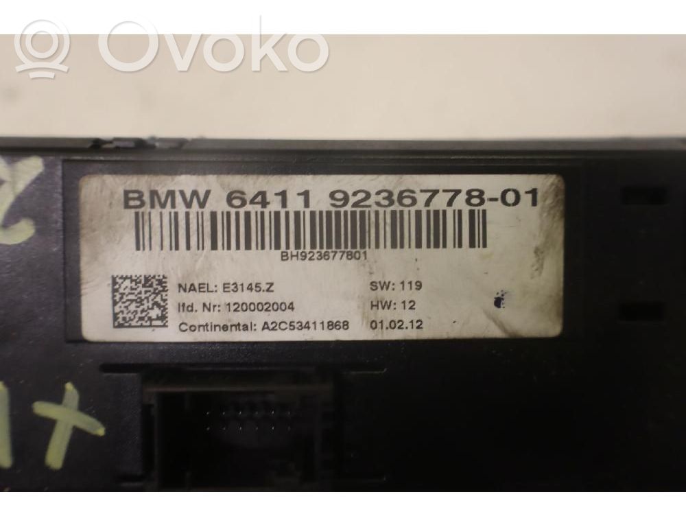 BMW X1 E84 Climate control unit 
