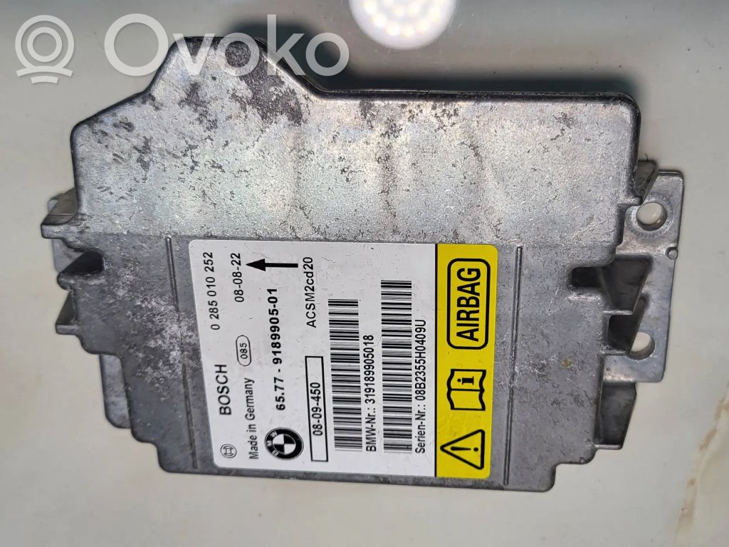 Airbag control unit/module   9189905,319189905018,0285010252