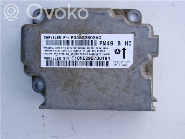 Dodge Caliber Module de contrôle airbag 