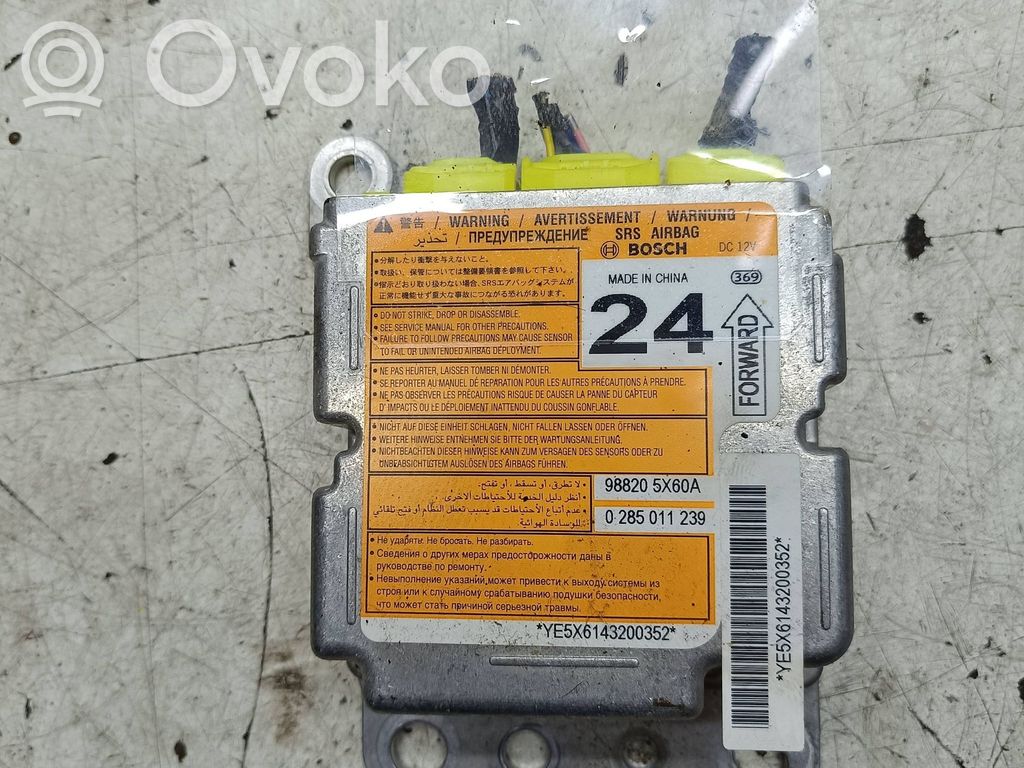 Nissan Navara D40 Airbag control unit/module 