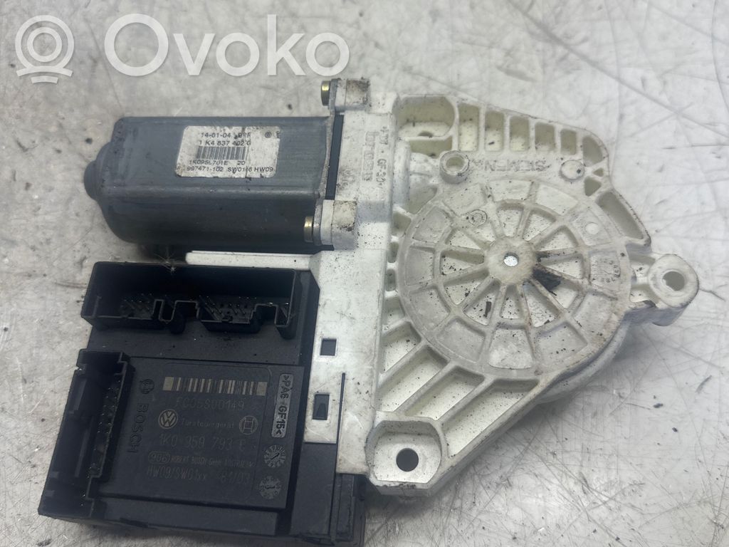 Volkswagen Golf Plus Silnik regulatora szyby drzwi przednich 