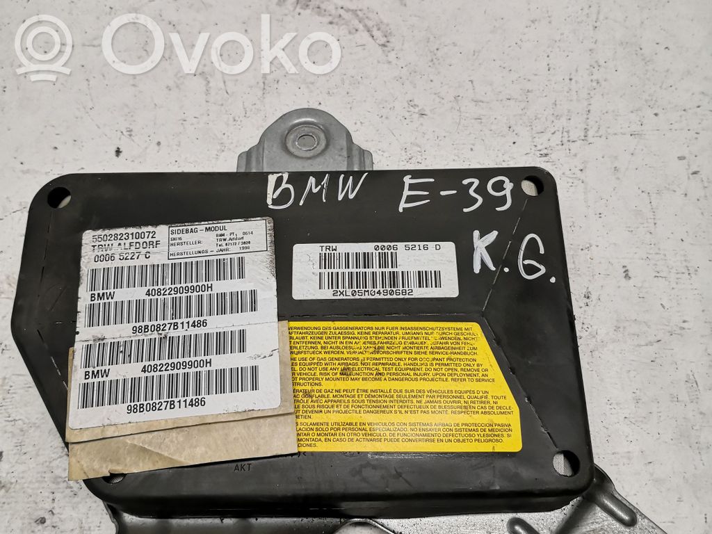 BMW 5 E39 Galinių durų oro pagalvė 