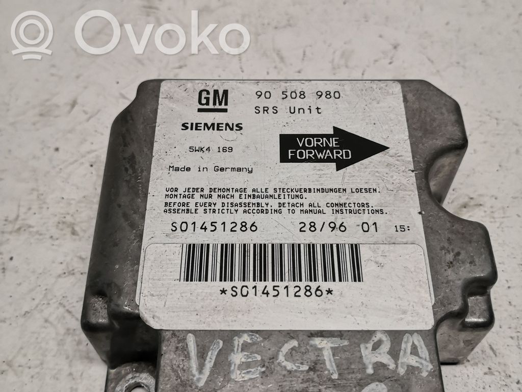 Opel Vectra B Airbag control unit/module 