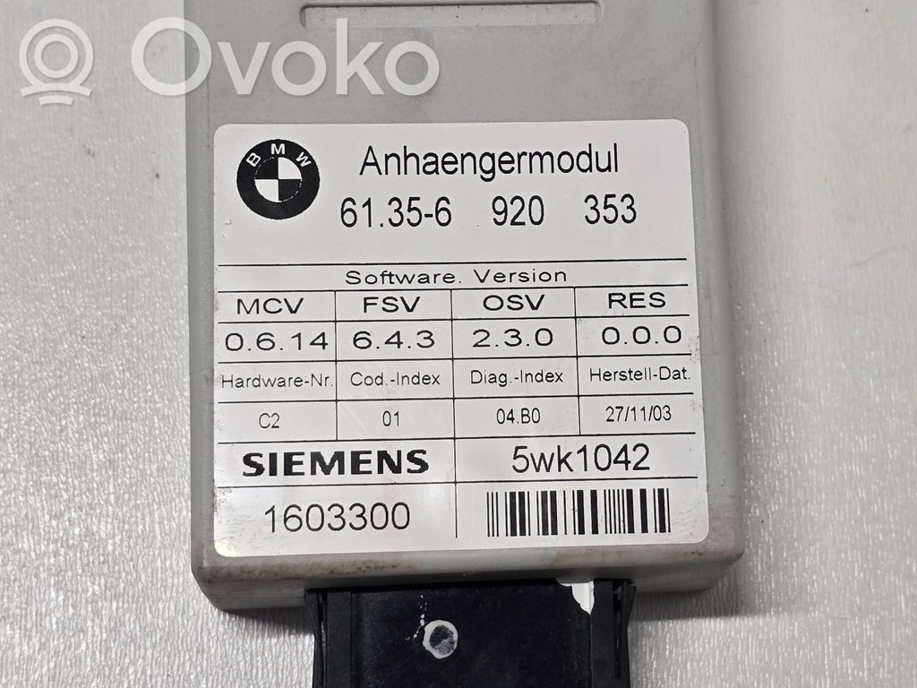 Tow bar trailer control unit/module   6920353,1603300,5WK1042,61356920353