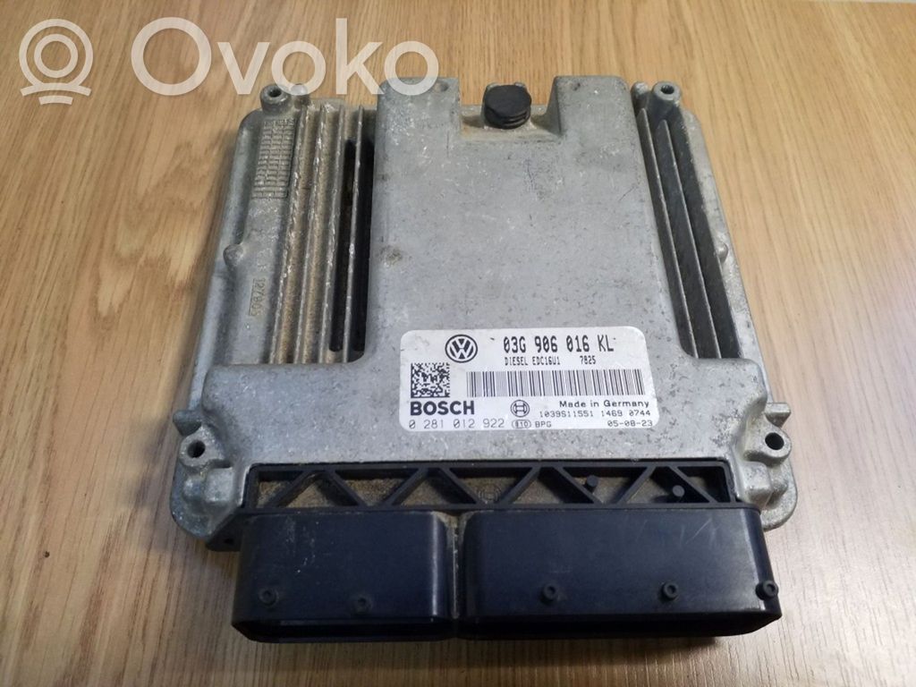 Engine control unit/module   03G906016KL,0281012922,EDC16U1
