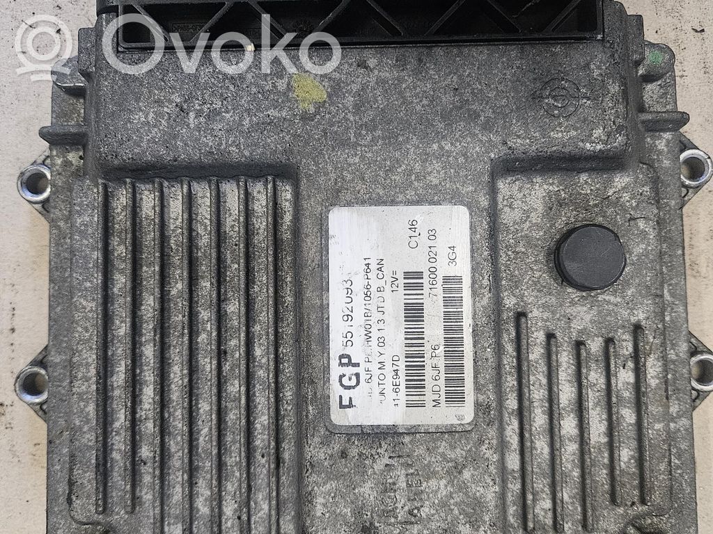 Fiat Punto (188) Komputer / Sterownik ECU silnika 