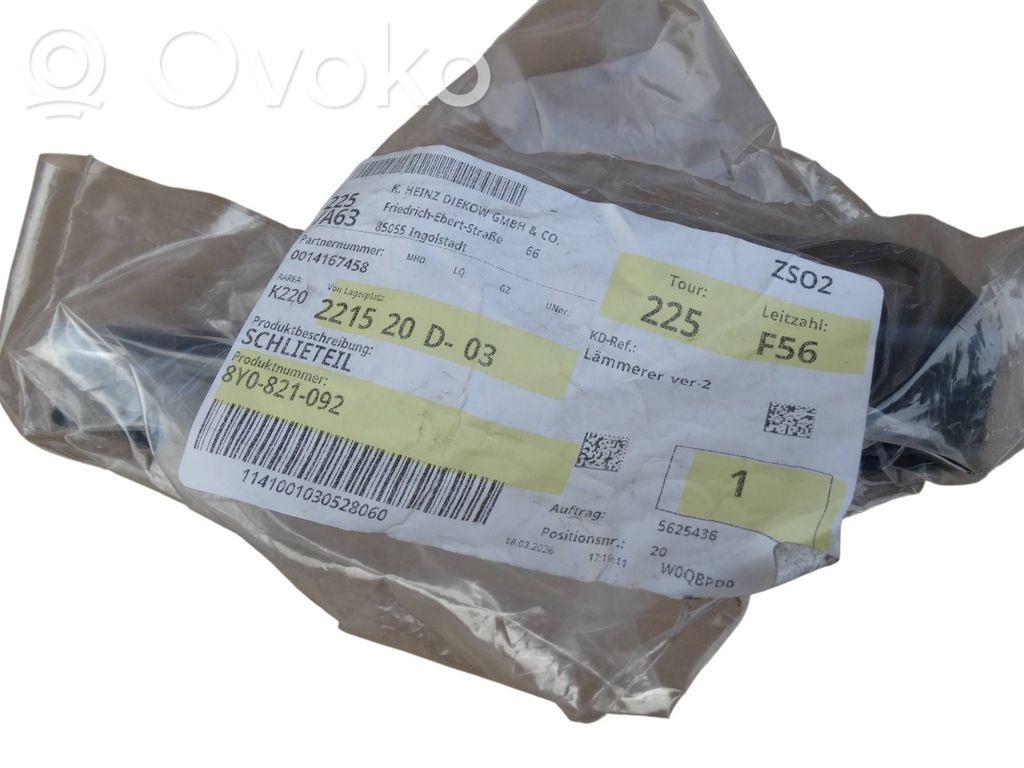 Audi A3 8Y Bridă fixare aripă față 