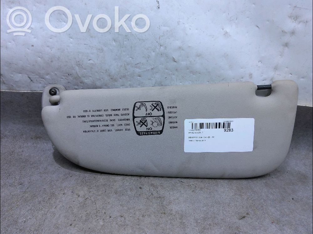 Peugeot 206+ Sun visor 
