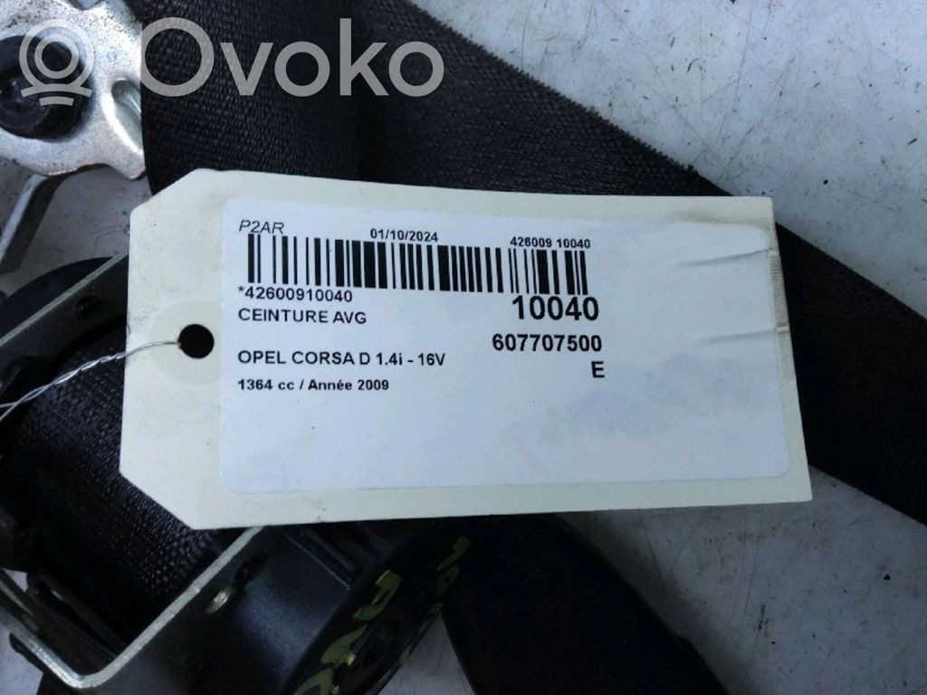 Opel Corsa D Cinturón delantero 