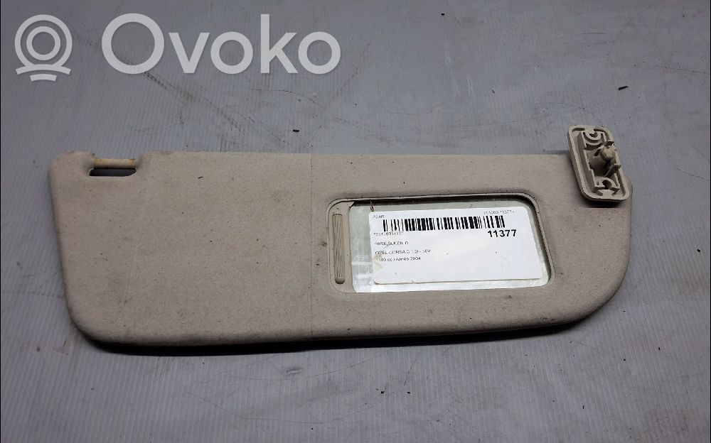 Opel Corsa C Sun visor 
