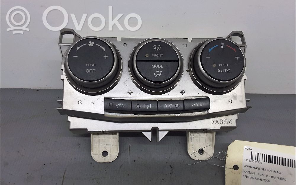 Mazda 5 Air conditioning/heating control unit 
