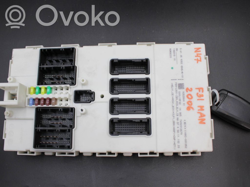 BMW 3 F30 F35 F31 Komputer / Sterownik ECU i komplet kluczy 