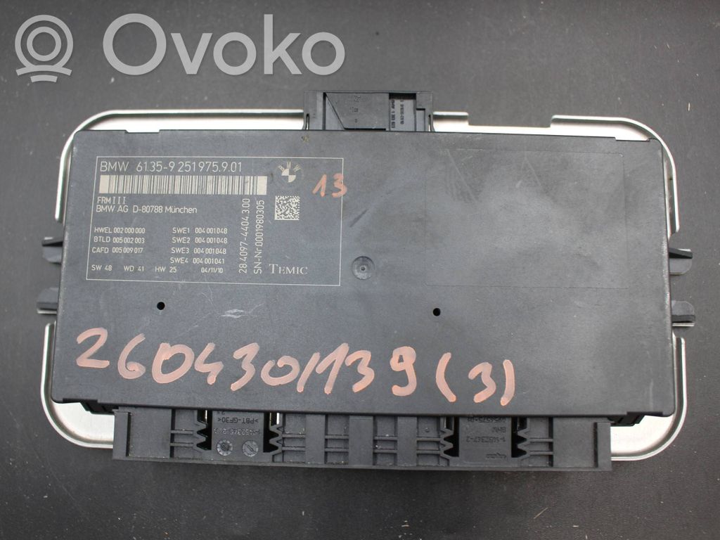 BMW 5 F10 F11 Sterownik / Moduł świateł LCM 