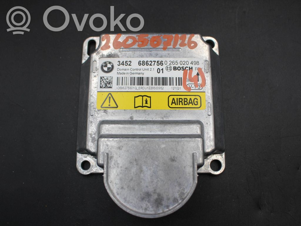 BMW 3 F30 F35 F31 Turvatyynyn ohjainlaite/moduuli 