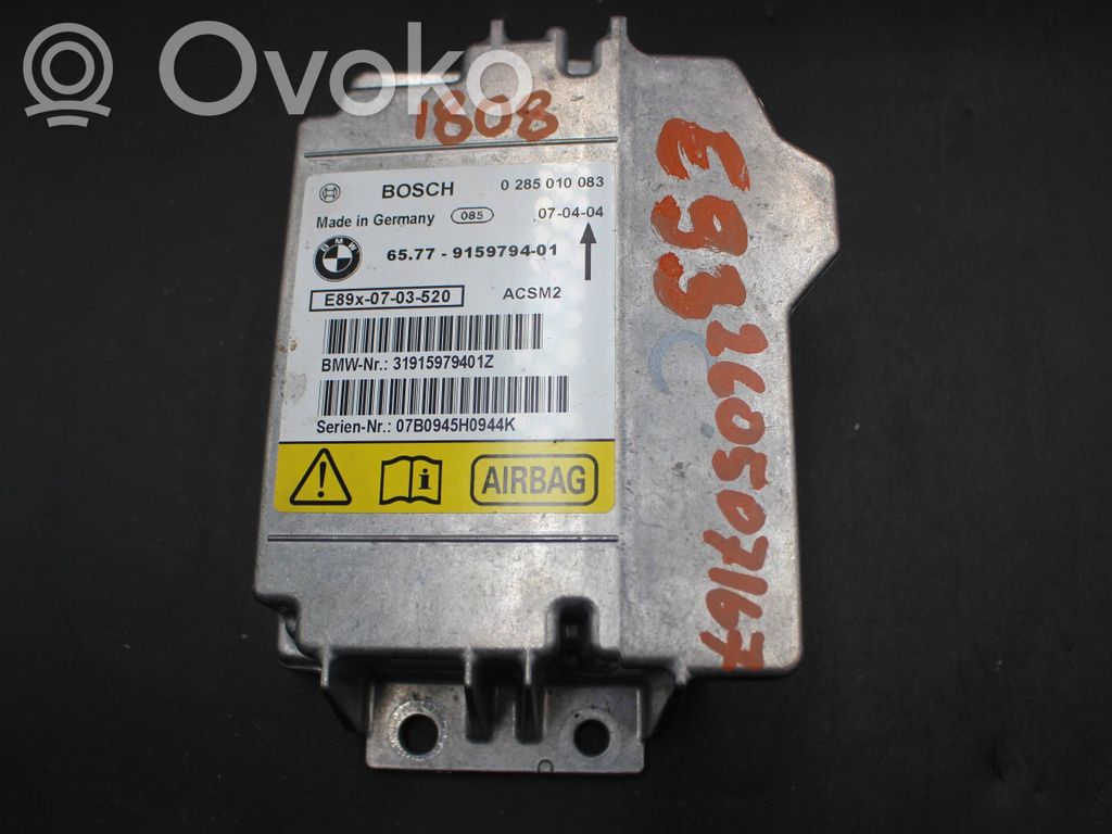 BMW 3 E92 E93 Module de contrôle airbag 