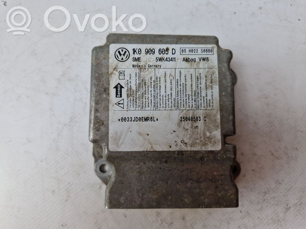 Volkswagen Golf V Unitate/modul de comandă airbaguri 