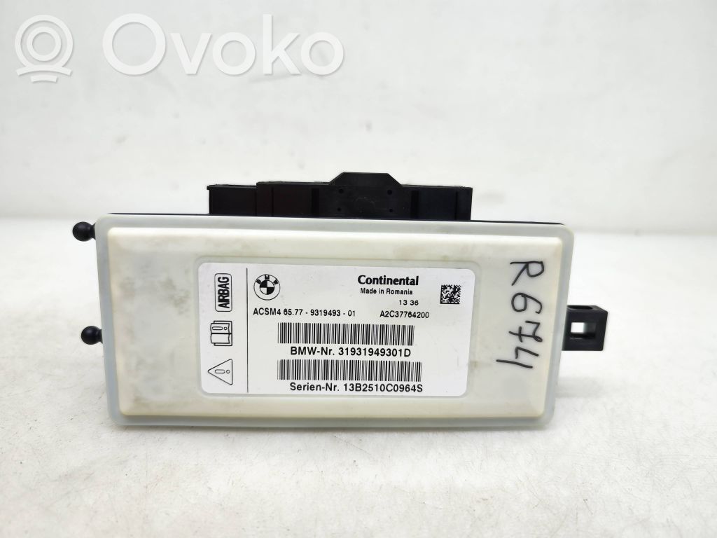 BMW 5 F10 F11 Unitate/modul de comandă airbaguri 