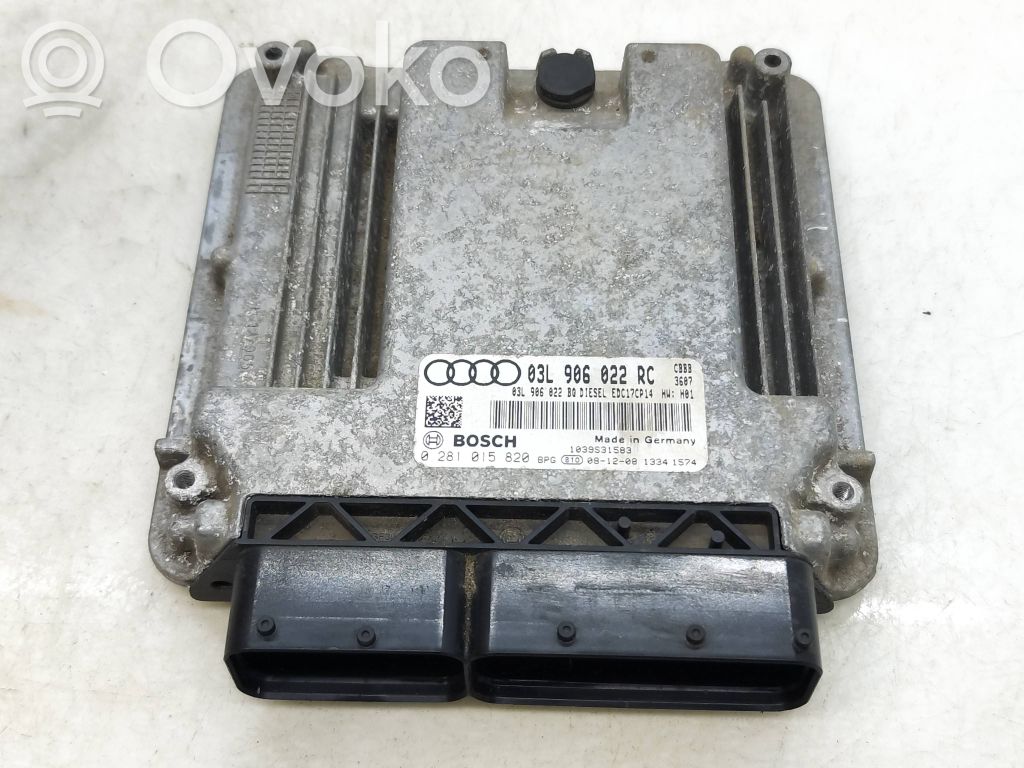 Engine control unit/module   03L906022RC,03L906022BQ,0281015820,1039S31583