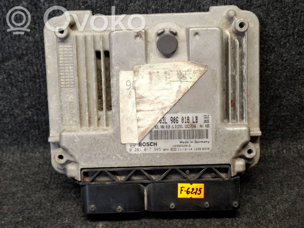 Engine control unit/module   03L906018LB,03L906018JL,0281017945