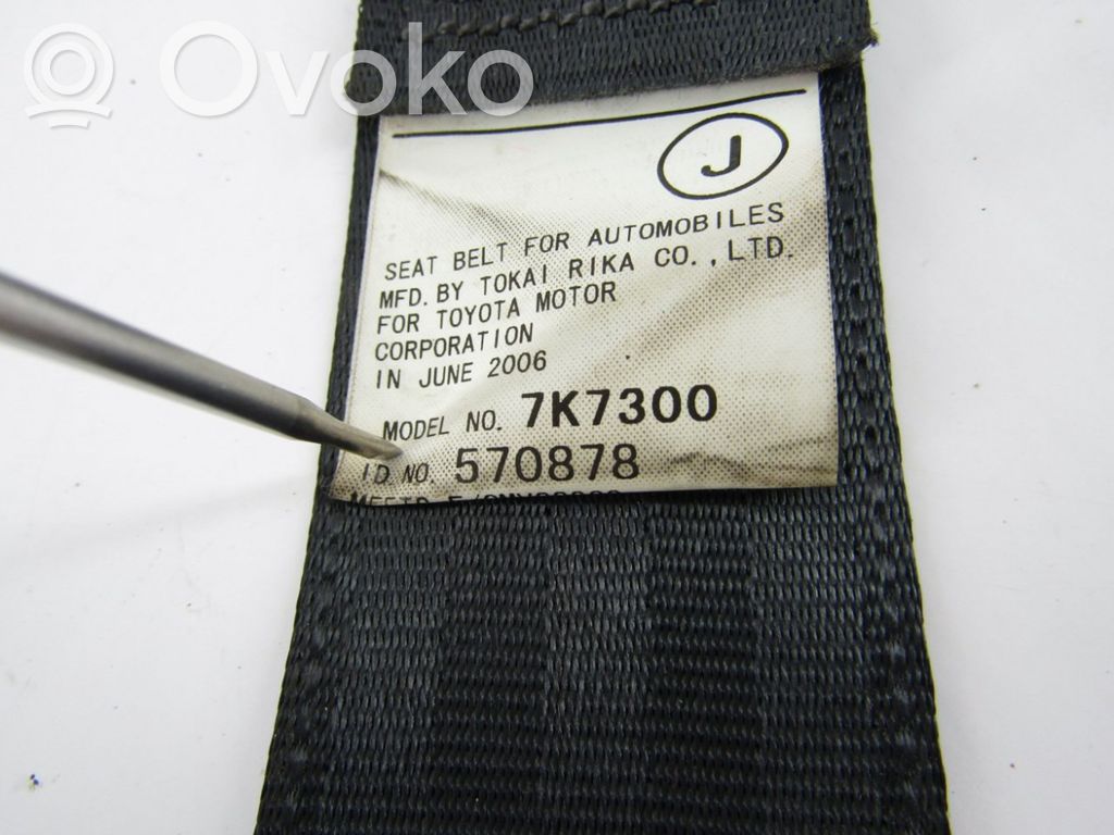 Lexus RX 330 - 350 - 400H Pas bezpieczeństwa fotela tylnego 